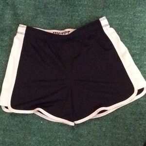 Black/white justice shorts